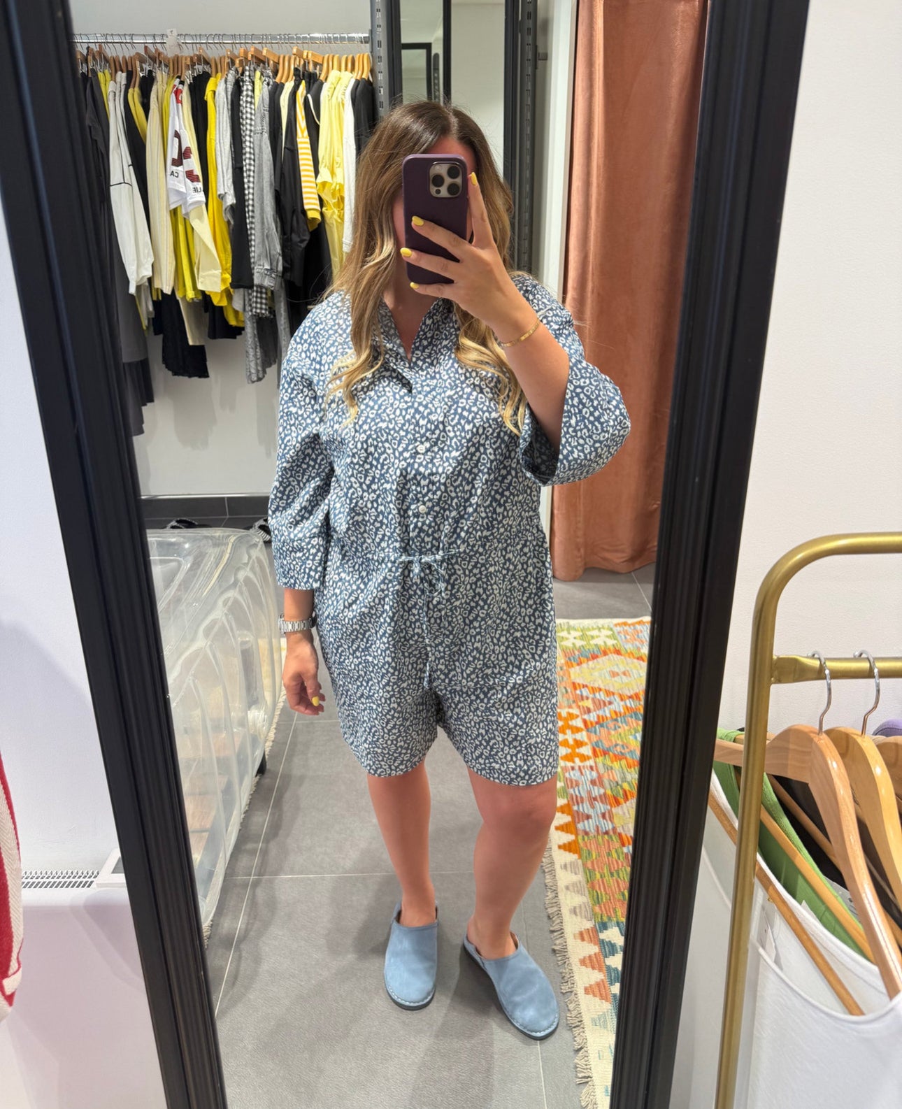 Combishort PRINT Bleu
