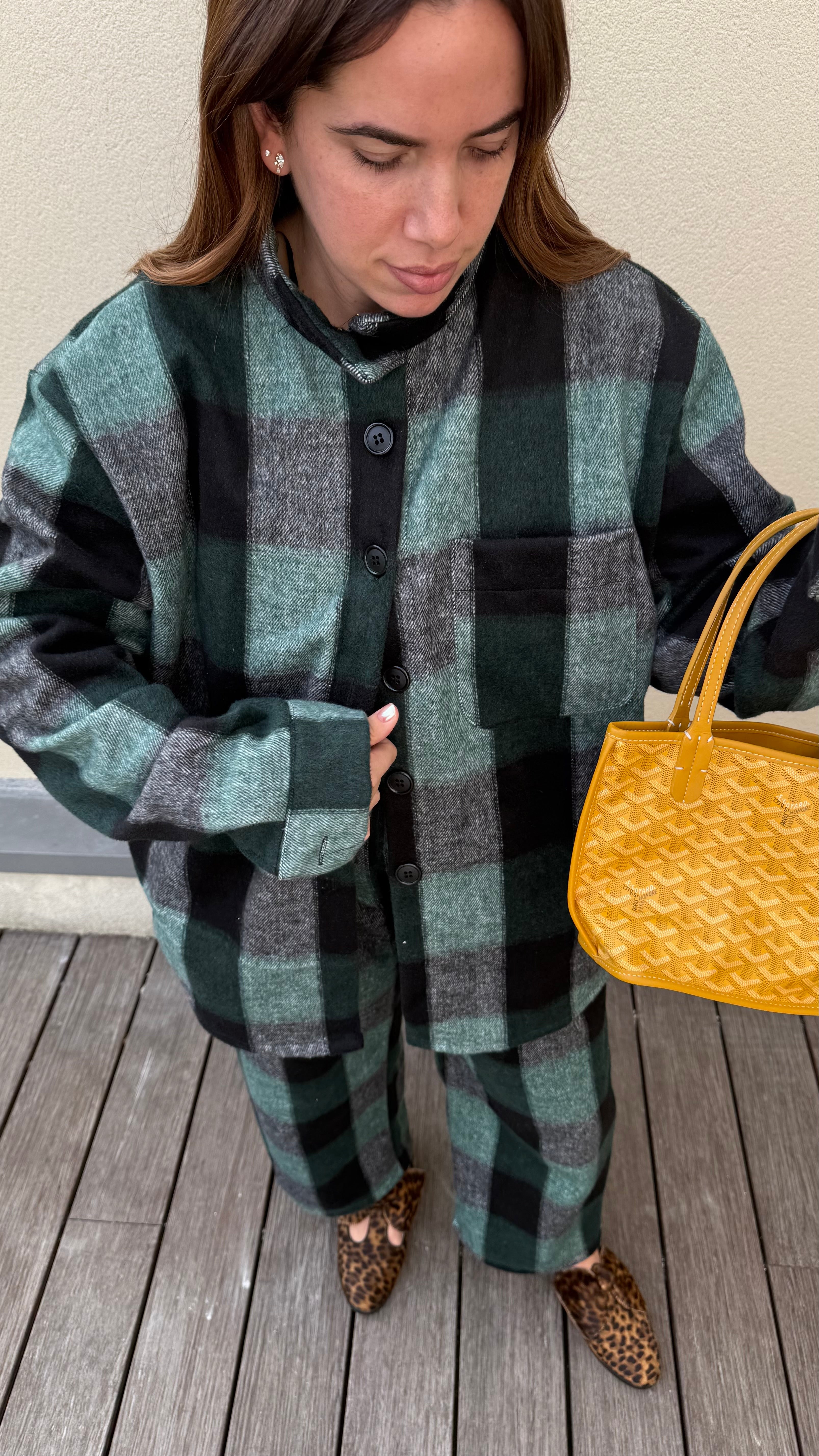 Pantalon ONE Carreaux Vert