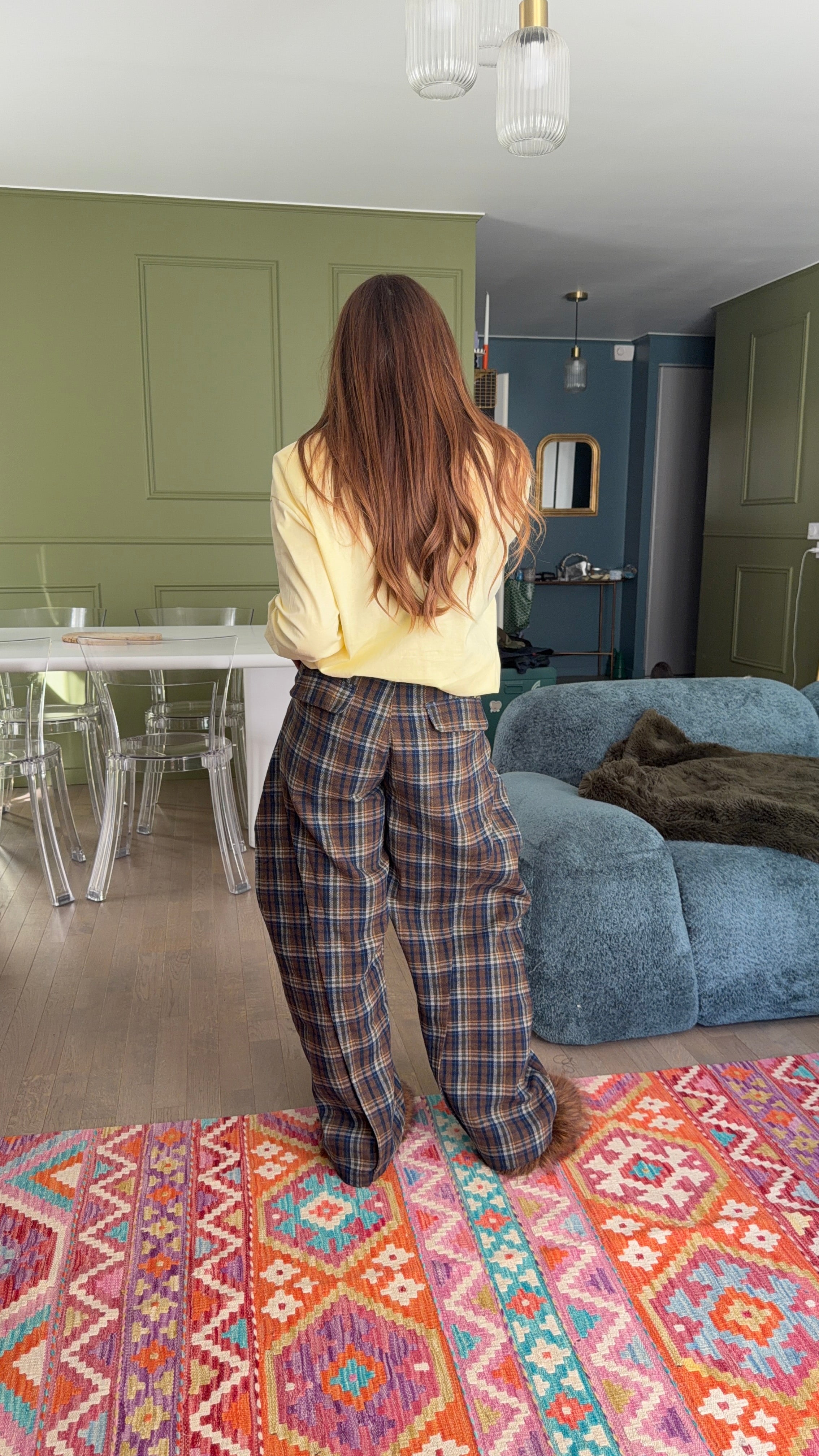 Pantalon BAREL CARREAUX Marron