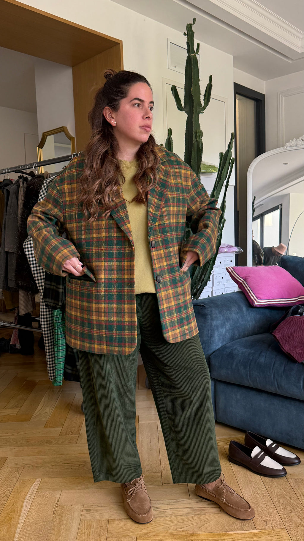 Pantalon JIP VELOUR Kaki