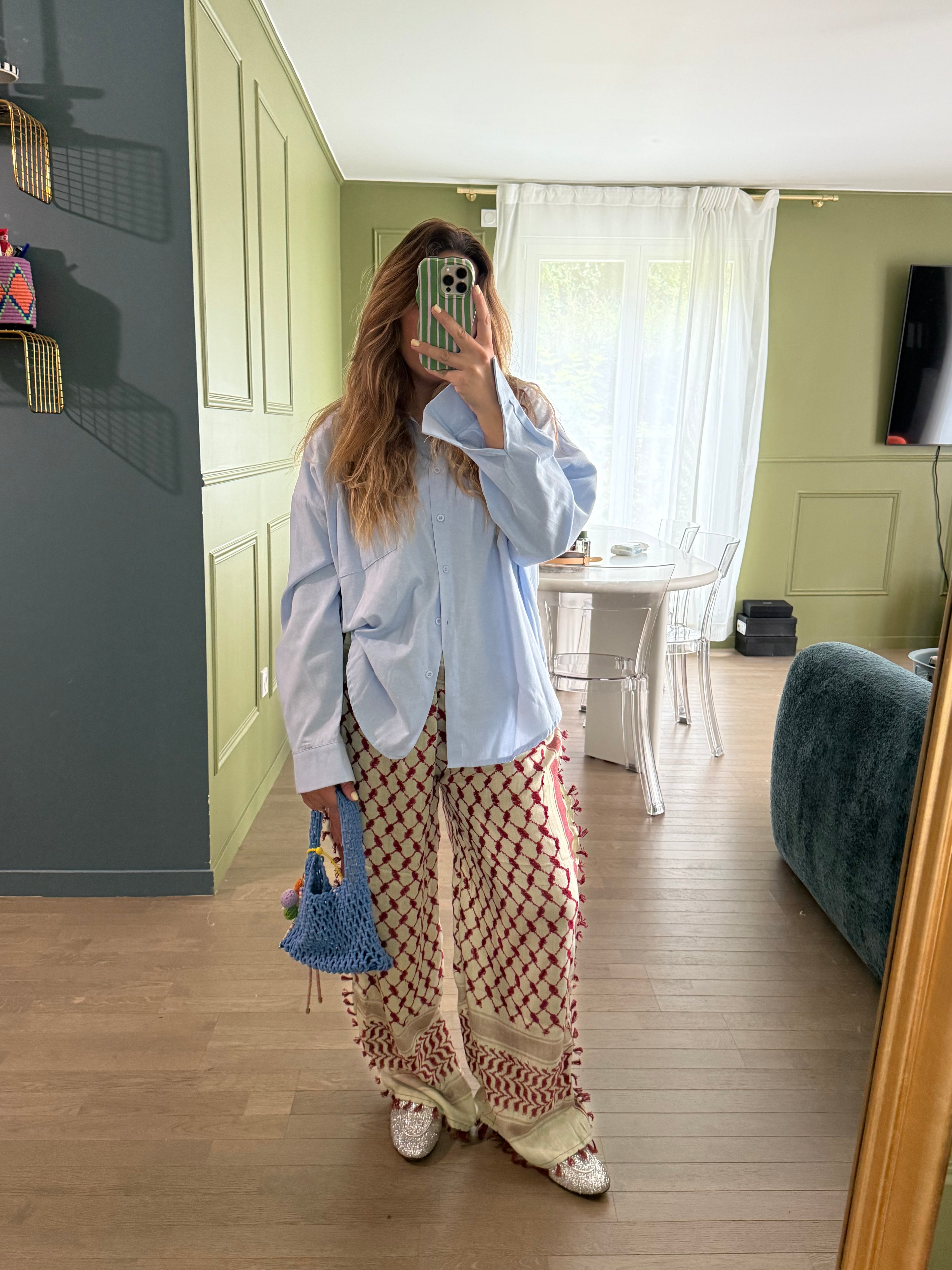 Limited Édition PANTALON KEFFIEH Bordeaux
