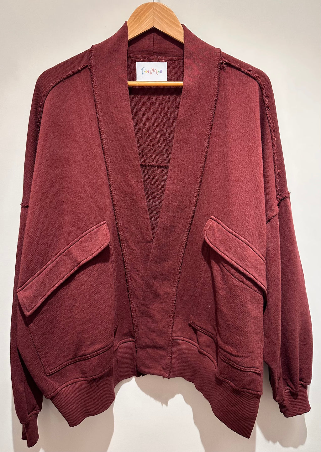 Gilet OVERSIZE Bordeaux
