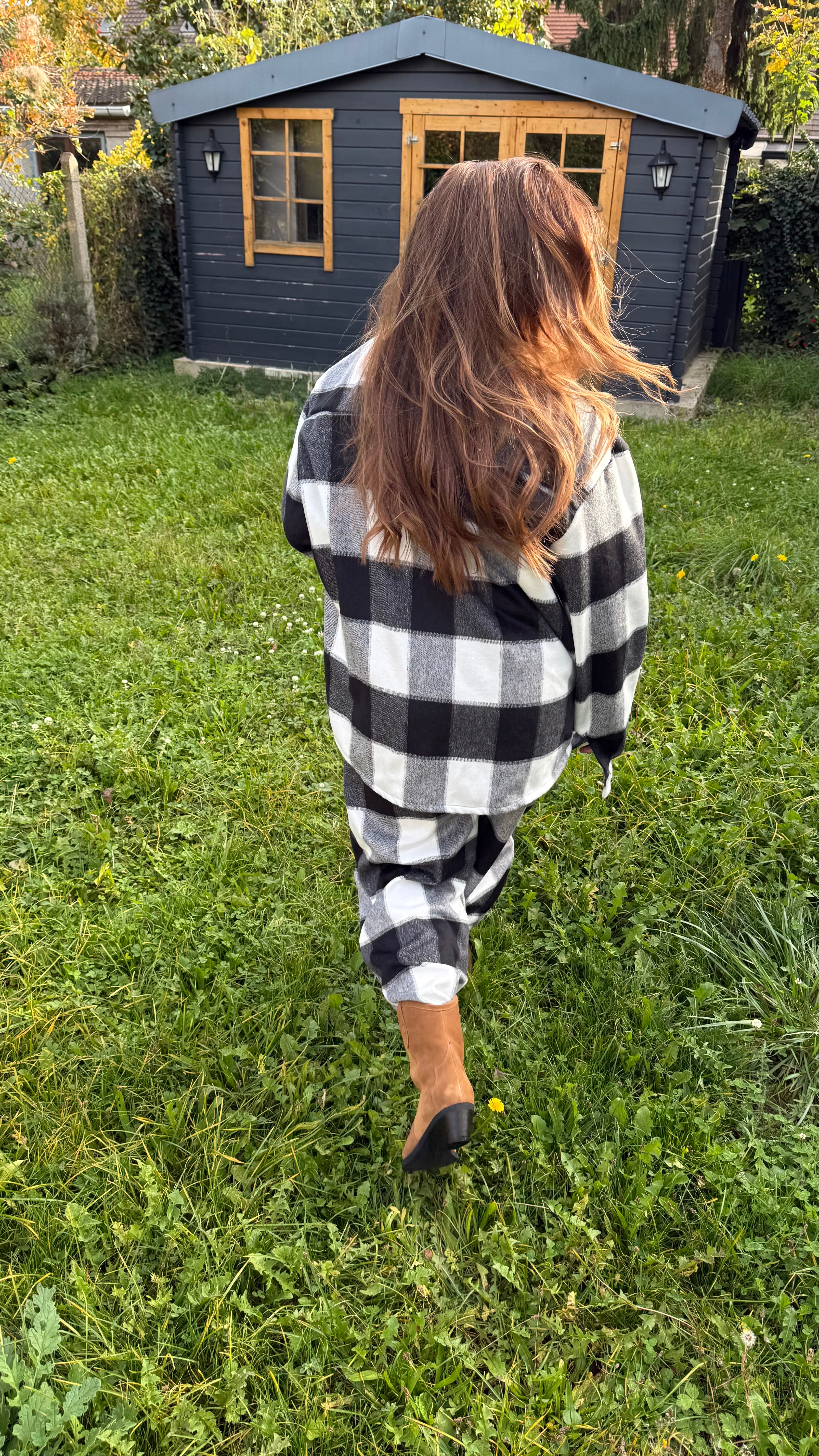 Surchemise THREE  Carreaux Noir