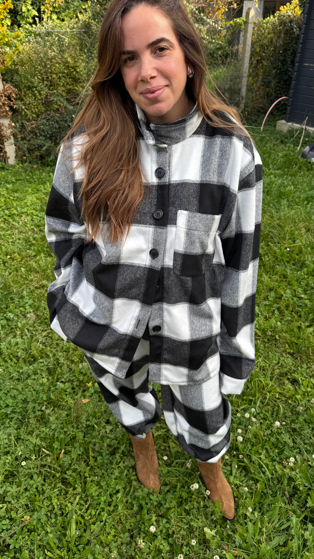 Pantalon ONE Carreaux Noir