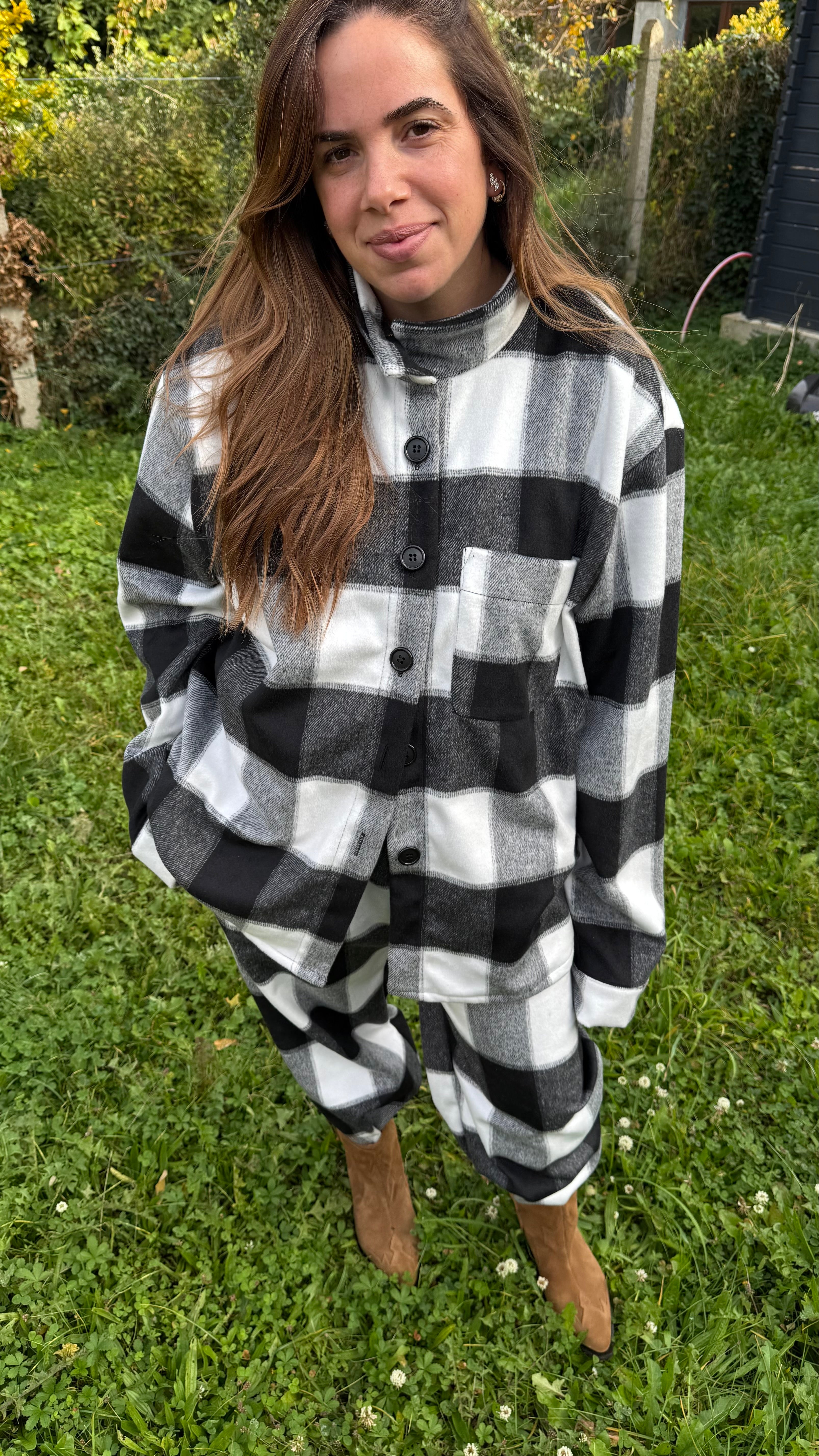 Pantalon ONE Carreaux Noir