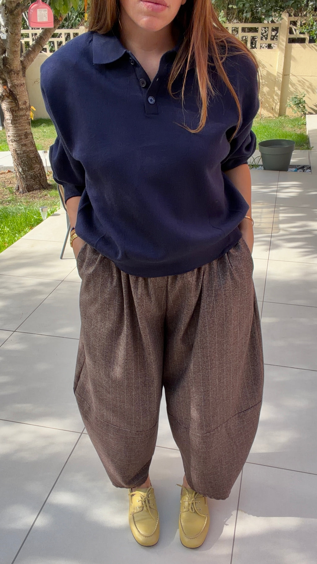 Pantalon LARGE Marron