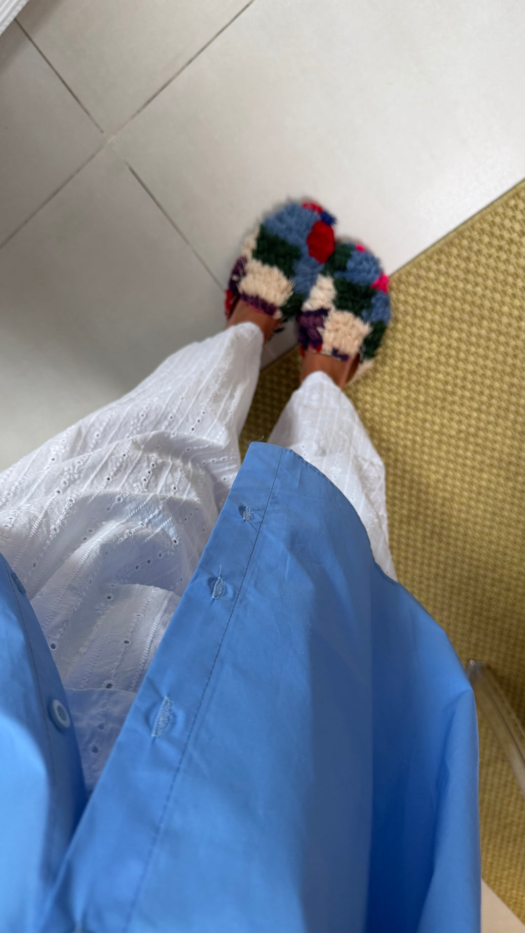 Pantalon BRODERIE Blanc