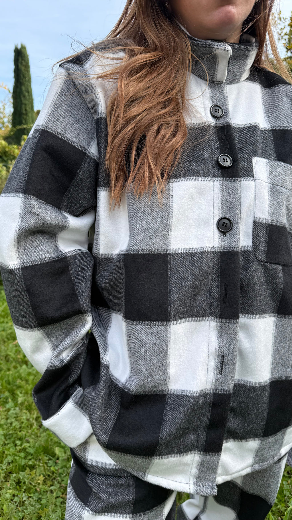 Surchemise THREE  Carreaux Noir