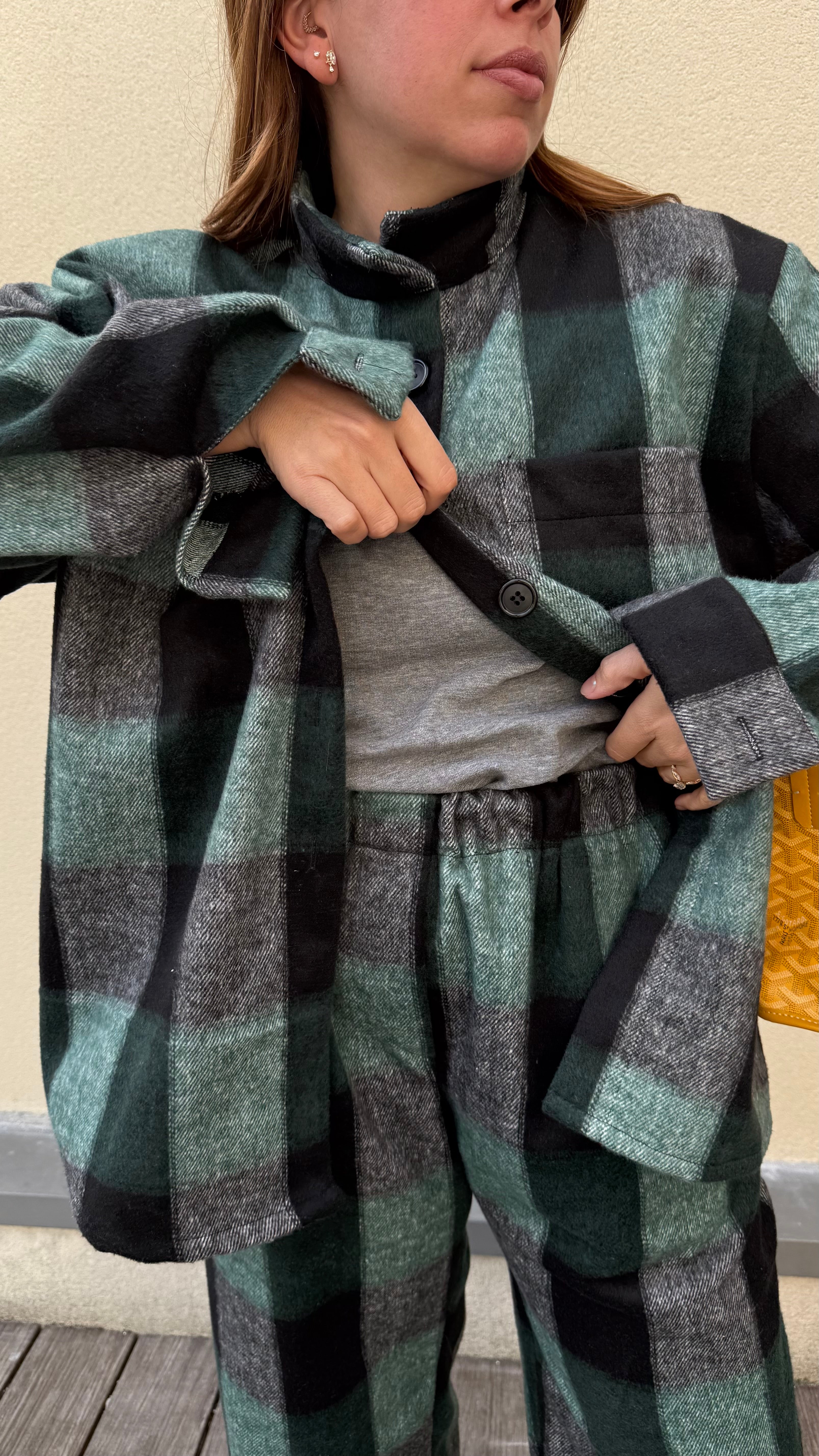 Pantalon ONE Carreaux Vert