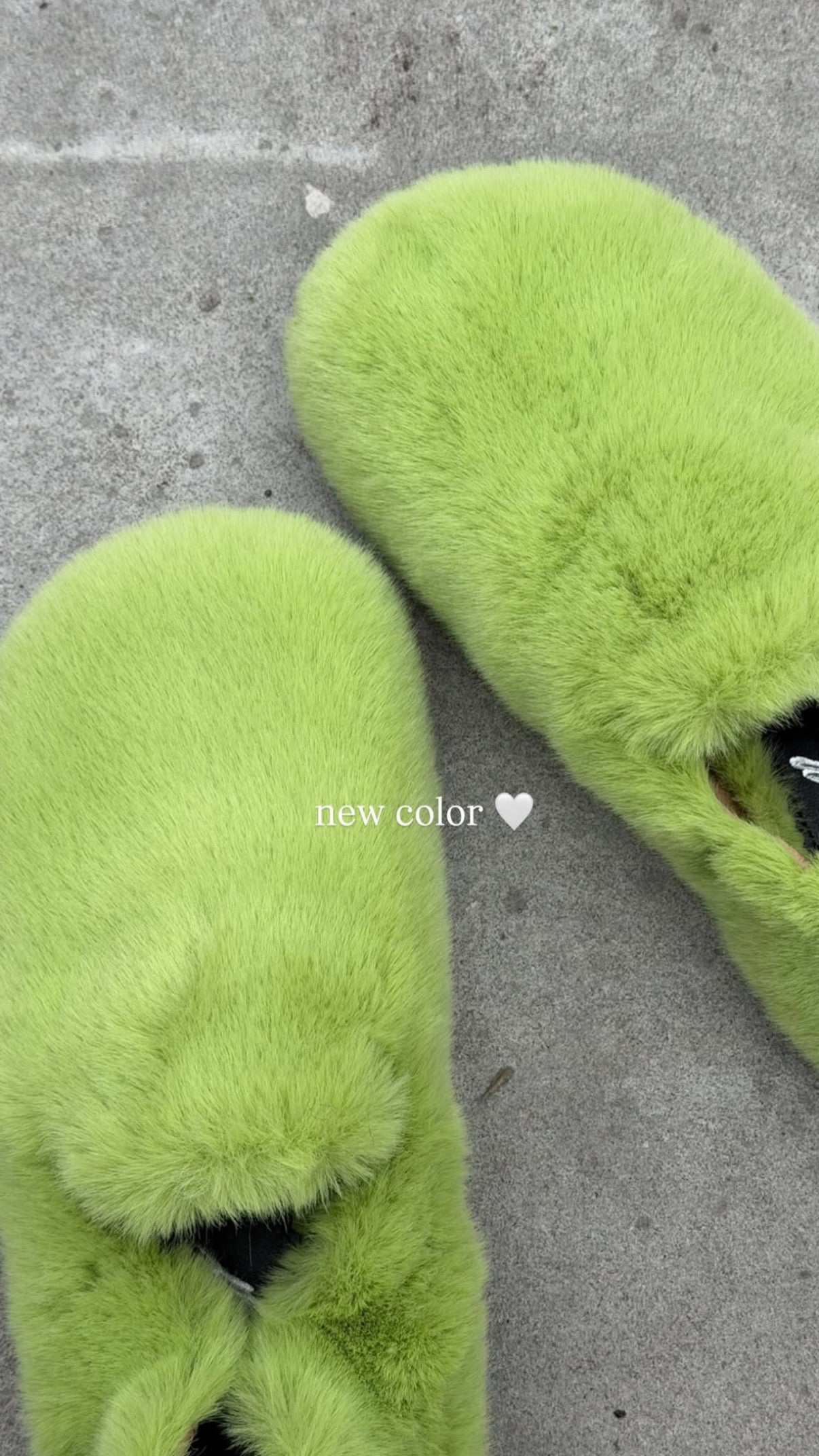 Ballerines POILLUES Vert