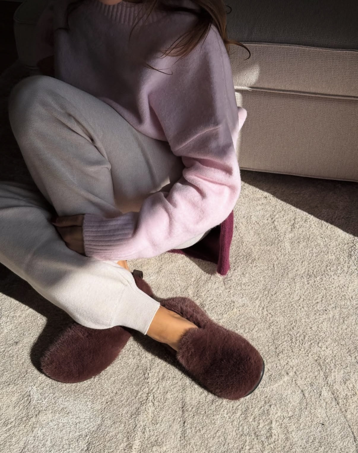 Ballerines POILLUES Bordeaux