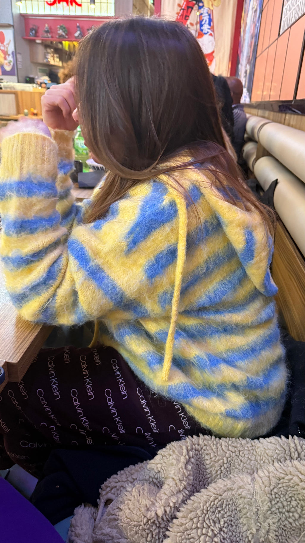 Pull à capuche LUTIN Jaune et Bleu