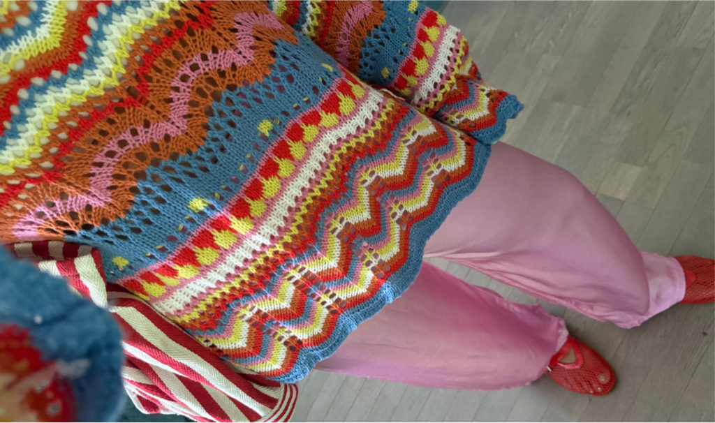 Pull CROCHET Bleu