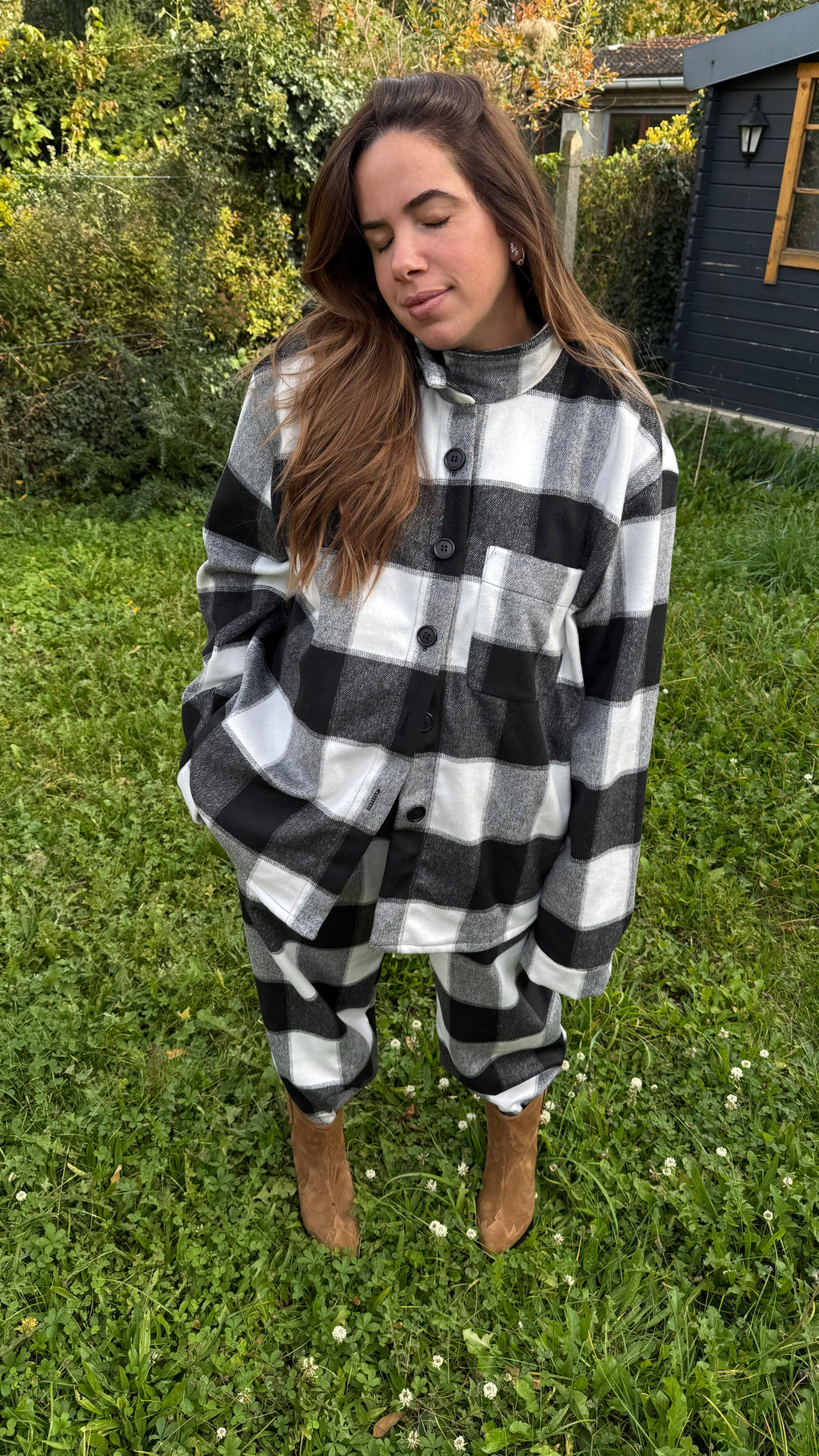 Pantalon ONE Carreaux Noir