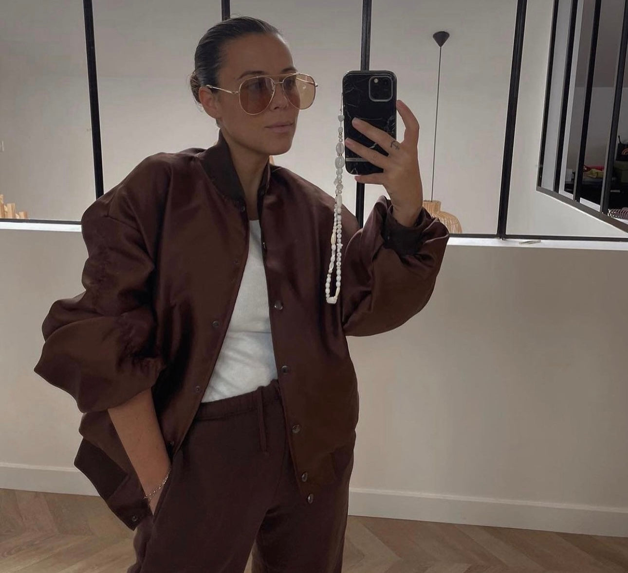 Bomber FRANKIE Marron