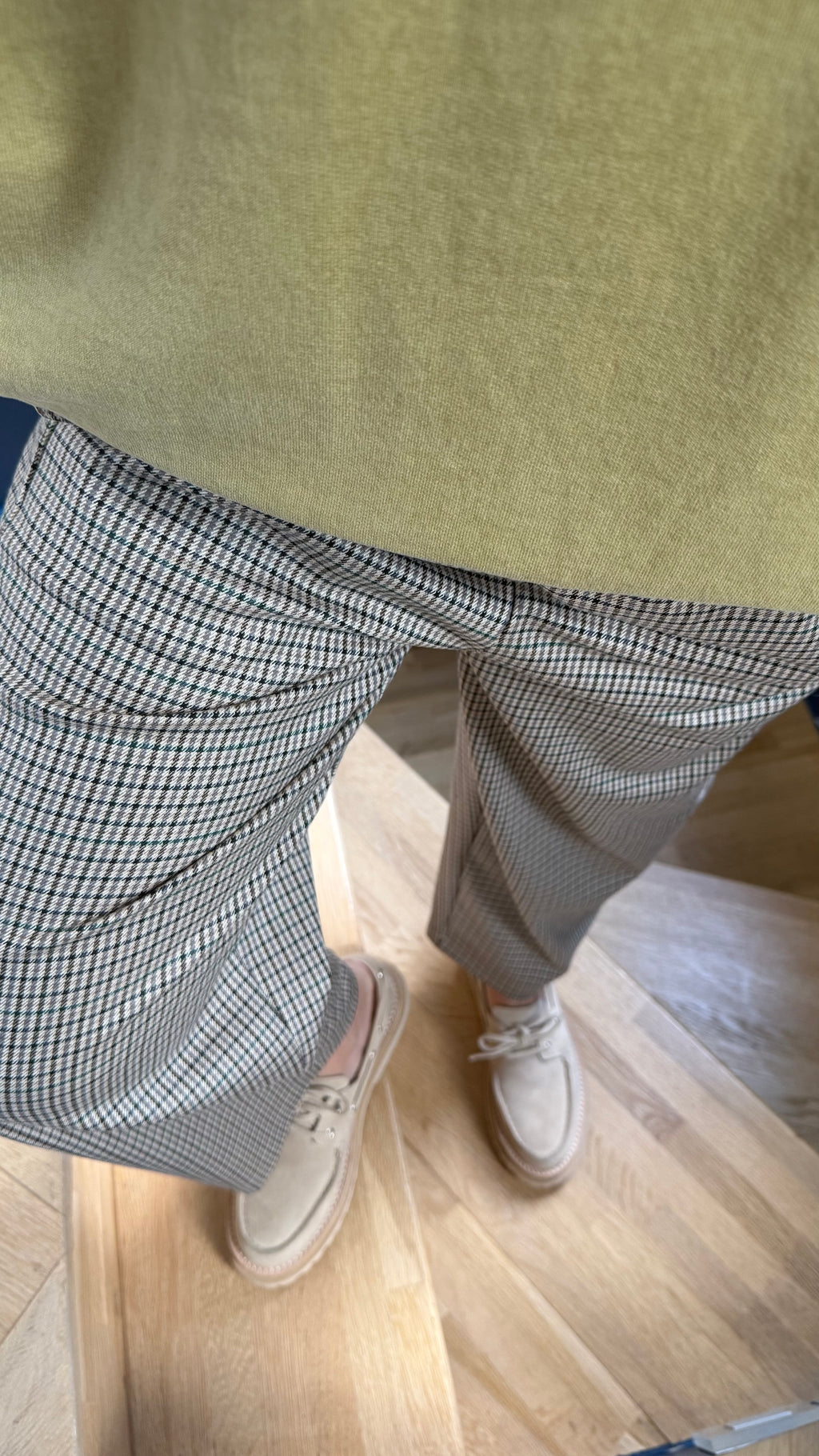 Pantalon JIP Carreaux Beige