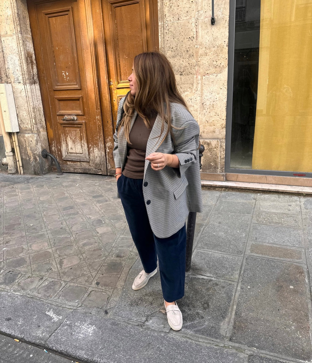 Pantalon JIP VELOUR Bleu Marine