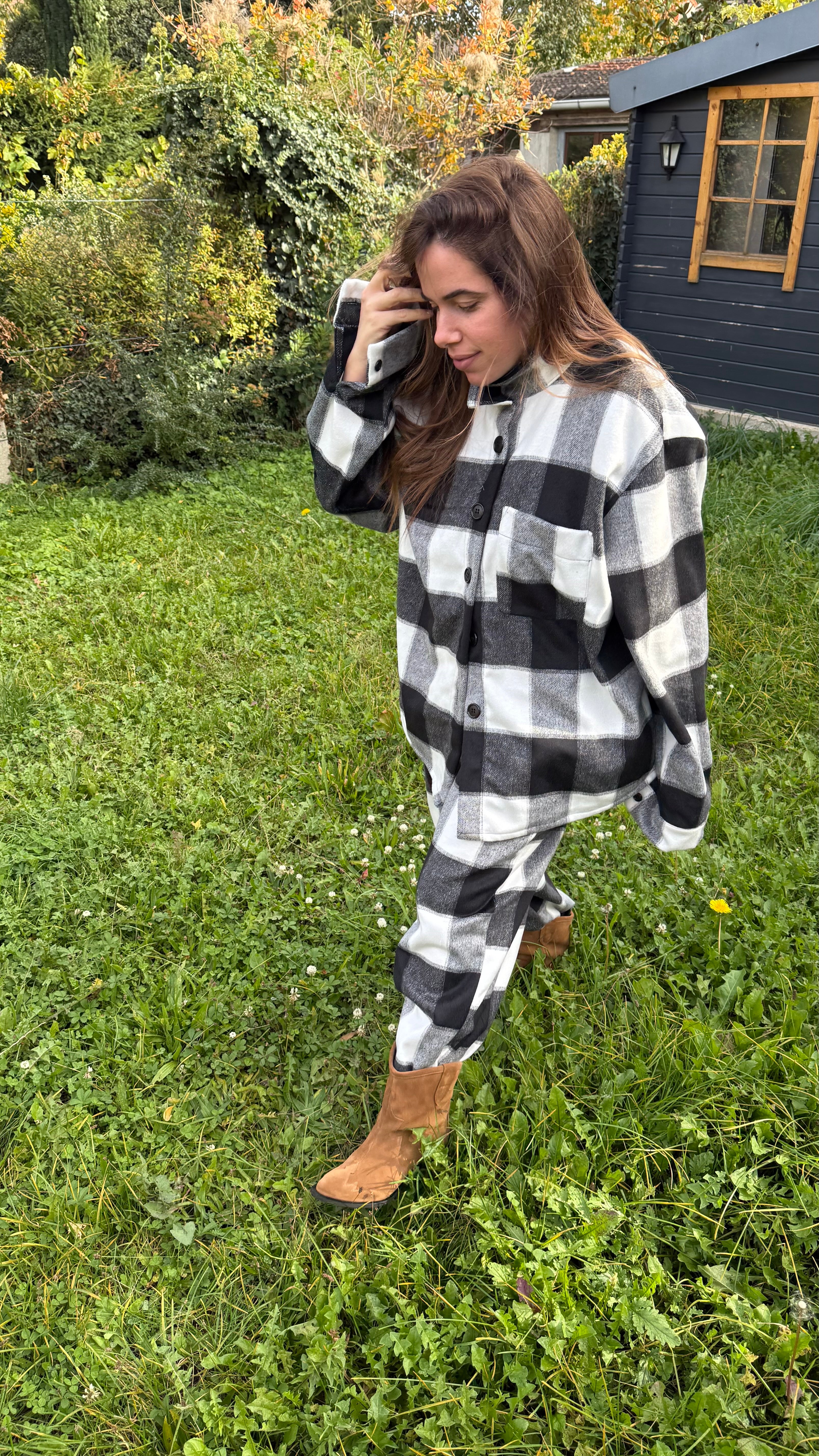 Pantalon ONE Carreaux Noir