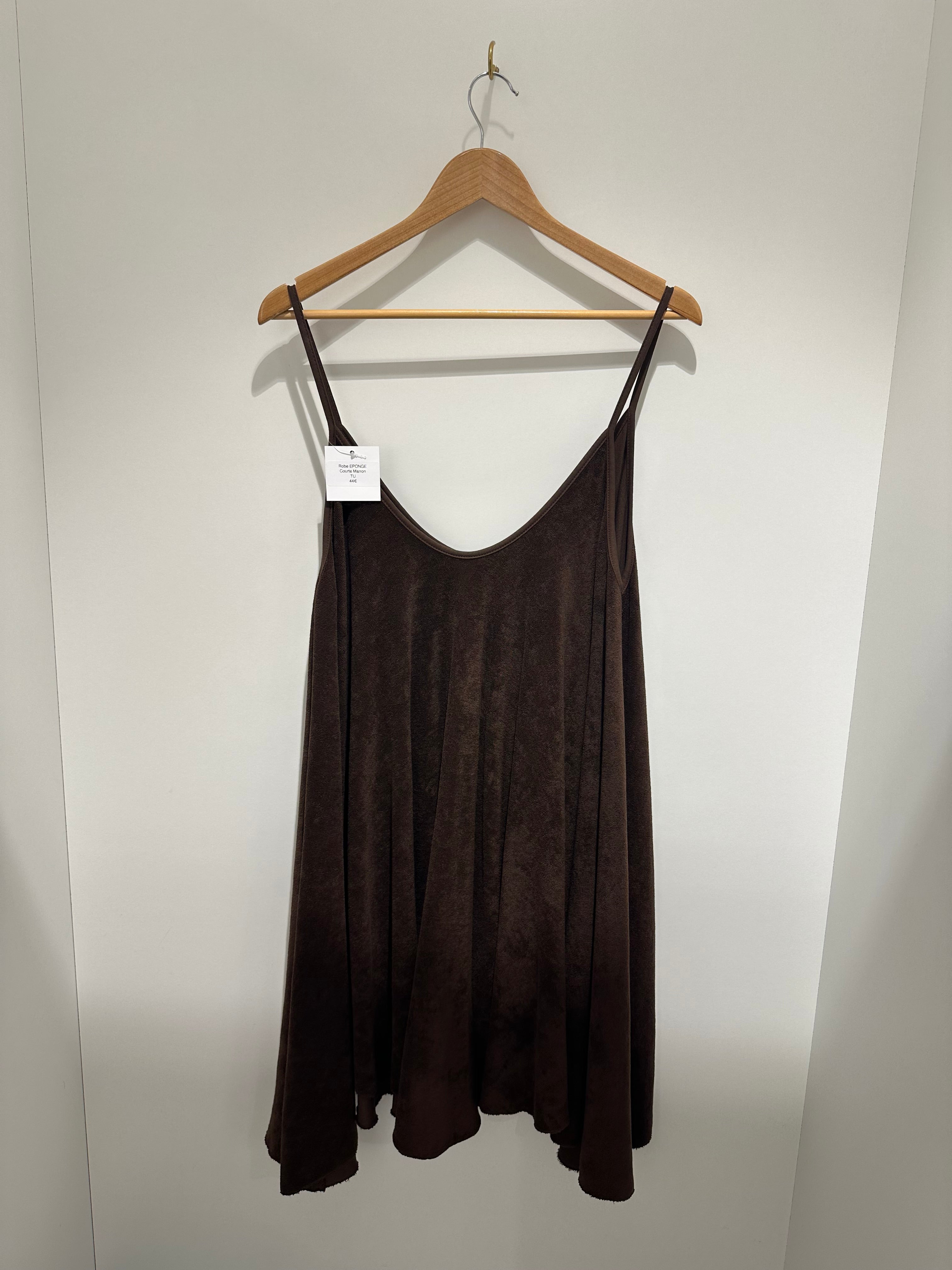 Robe EPONGE COURTE Marron