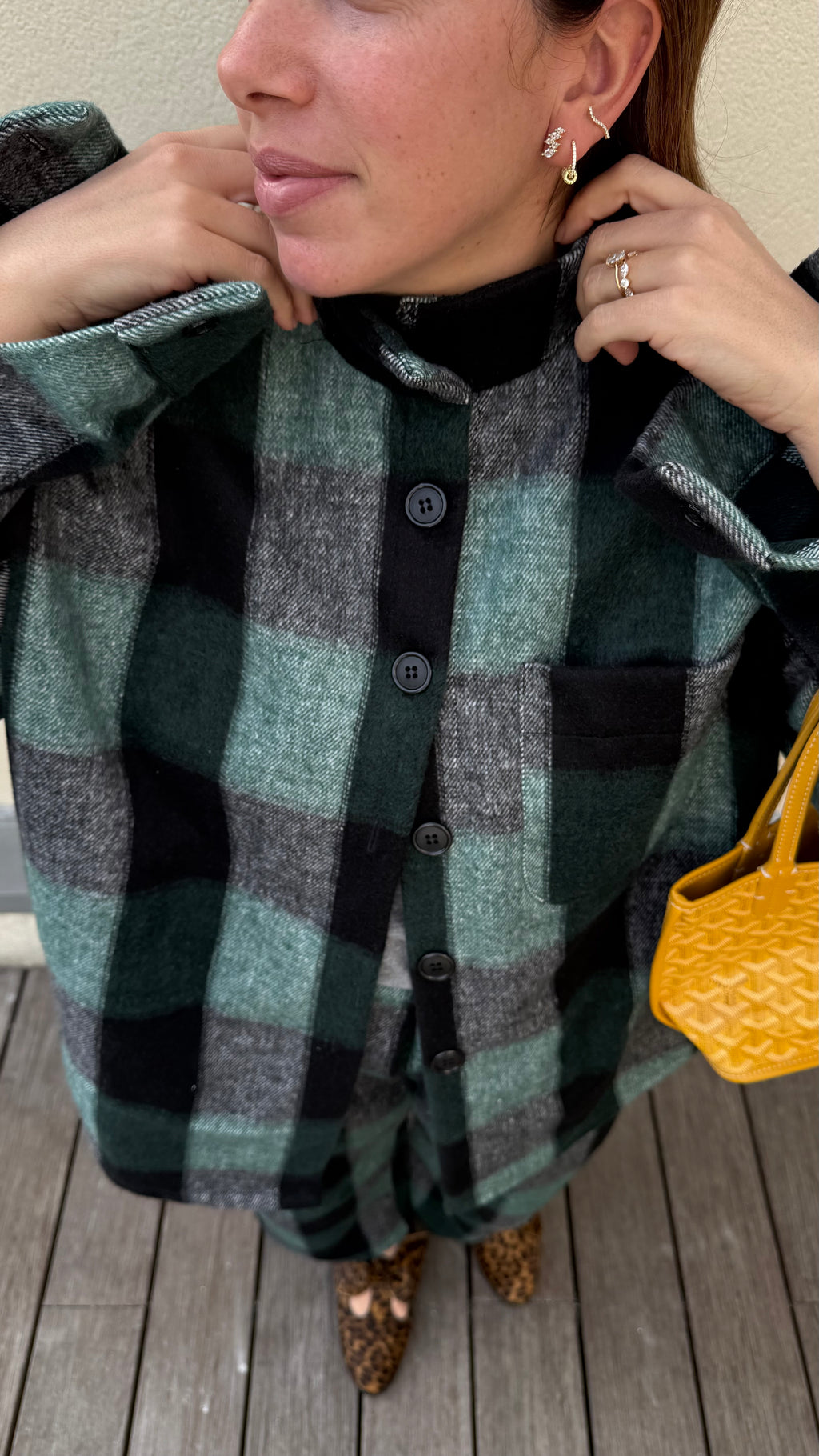 Surchemise THREE  Carreaux Vert