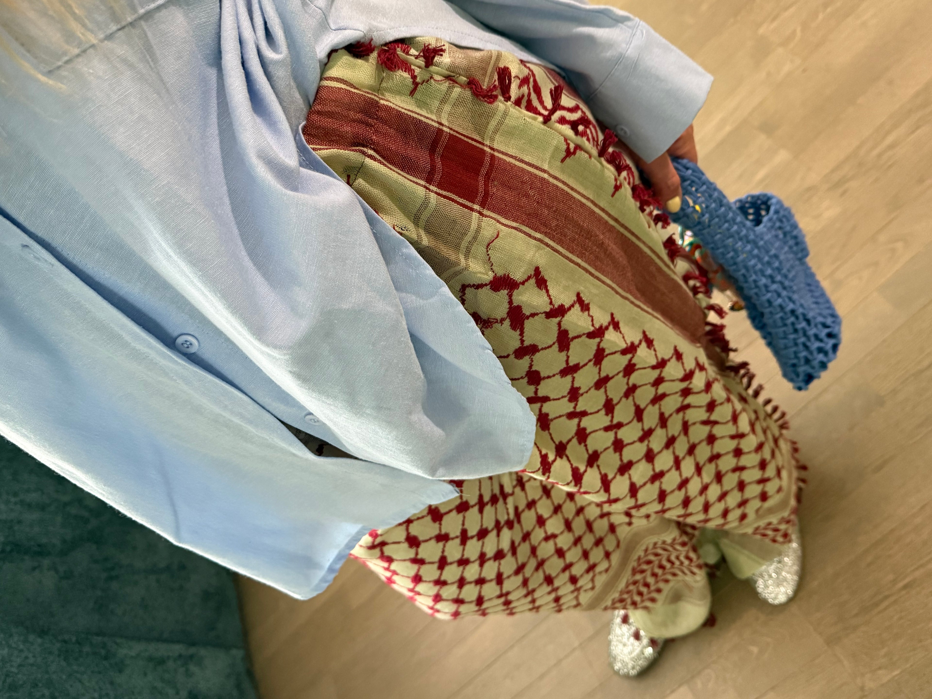 Limited Édition PANTALON KEFFIEH Bordeaux
