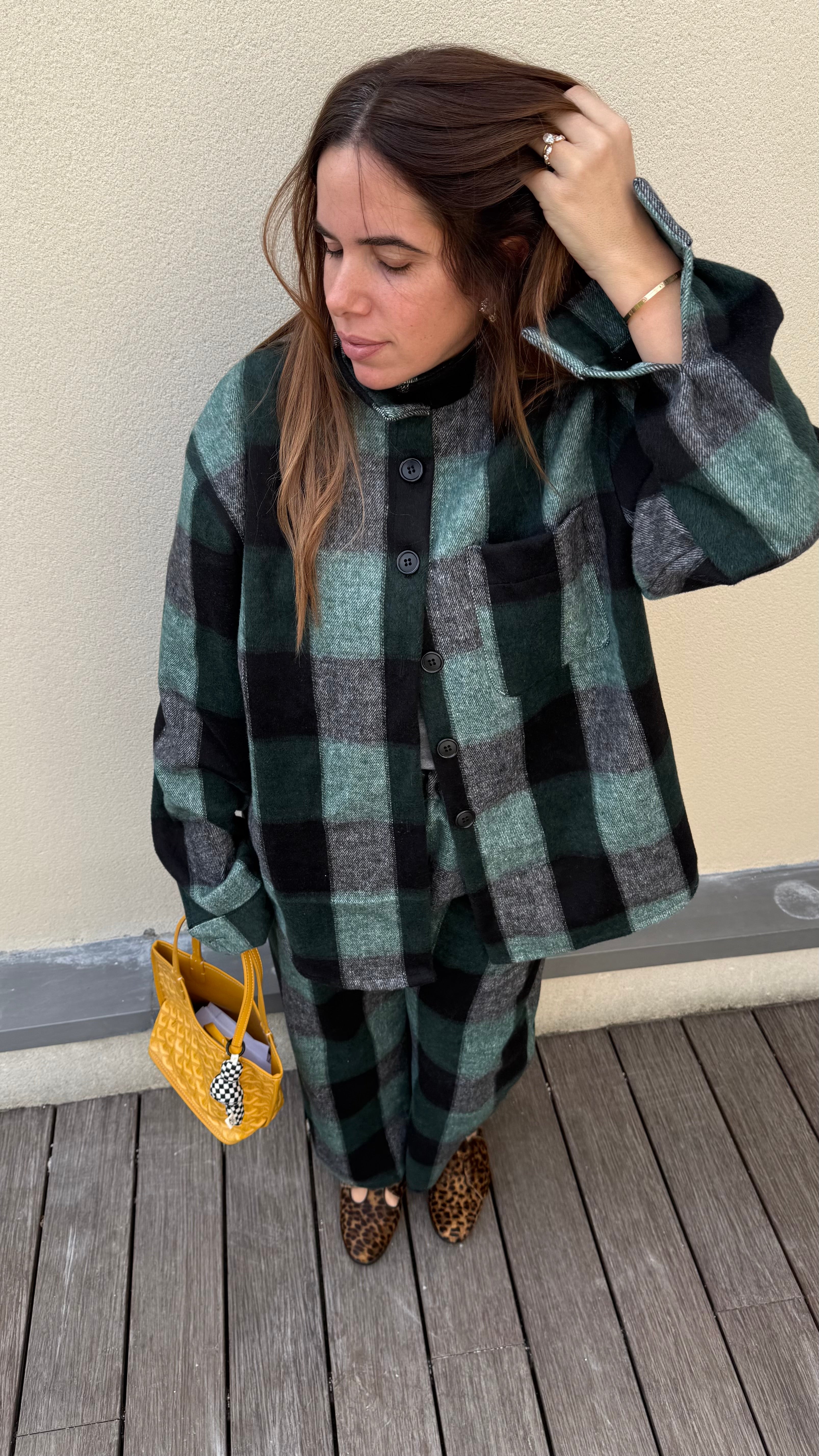 Pantalon ONE Carreaux Vert