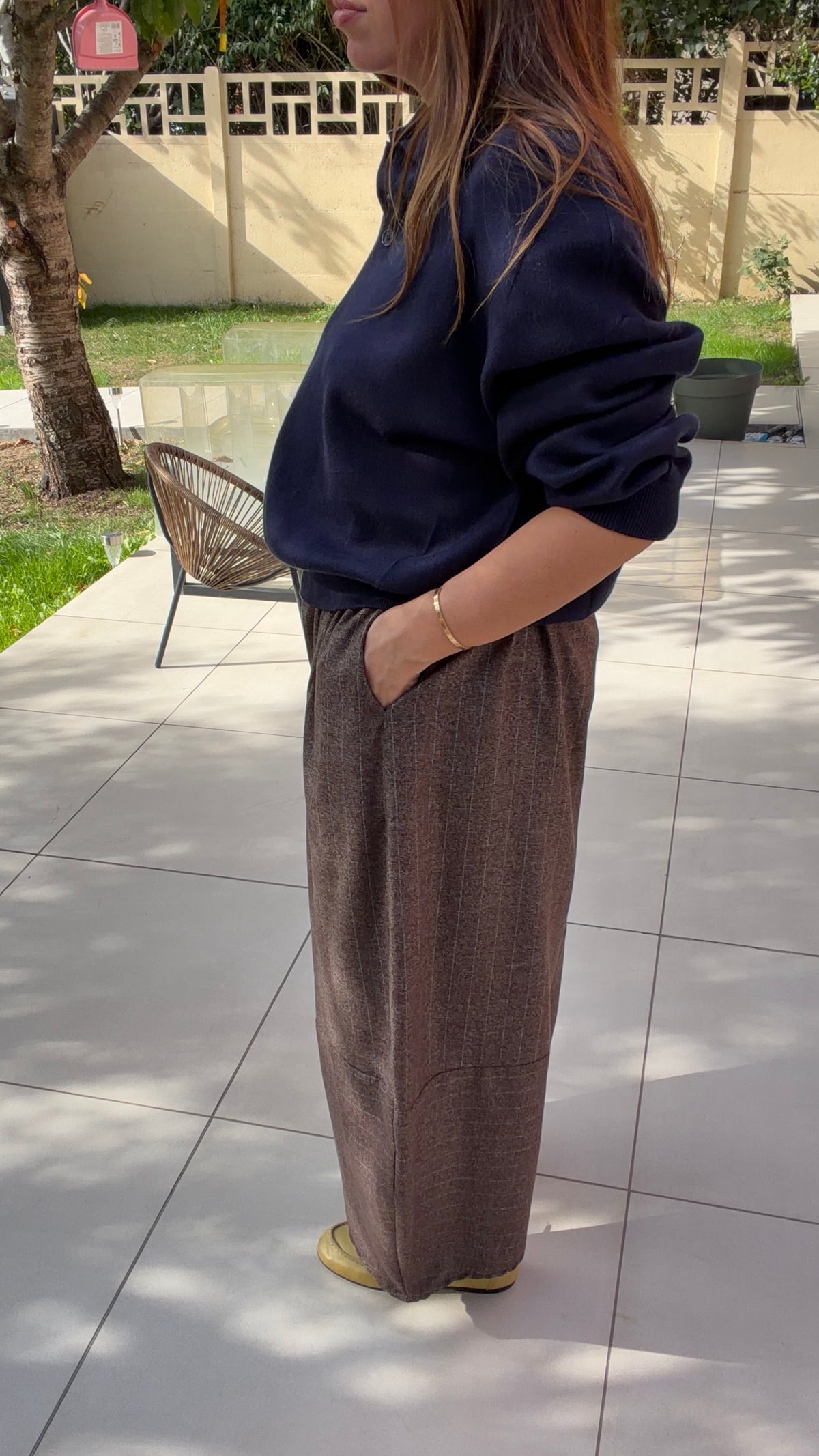 Pantalon LARGE Marron