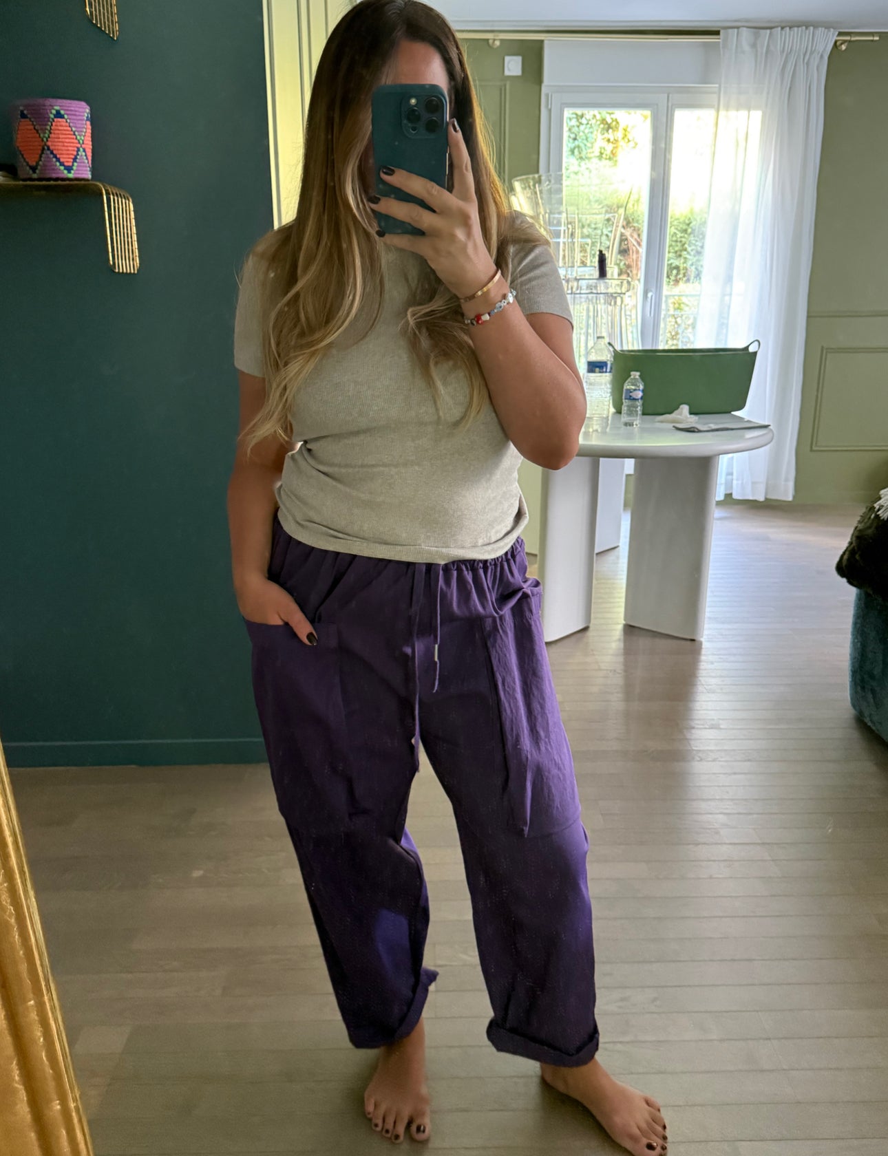 Pantalon CARGO FLUIDE Violet