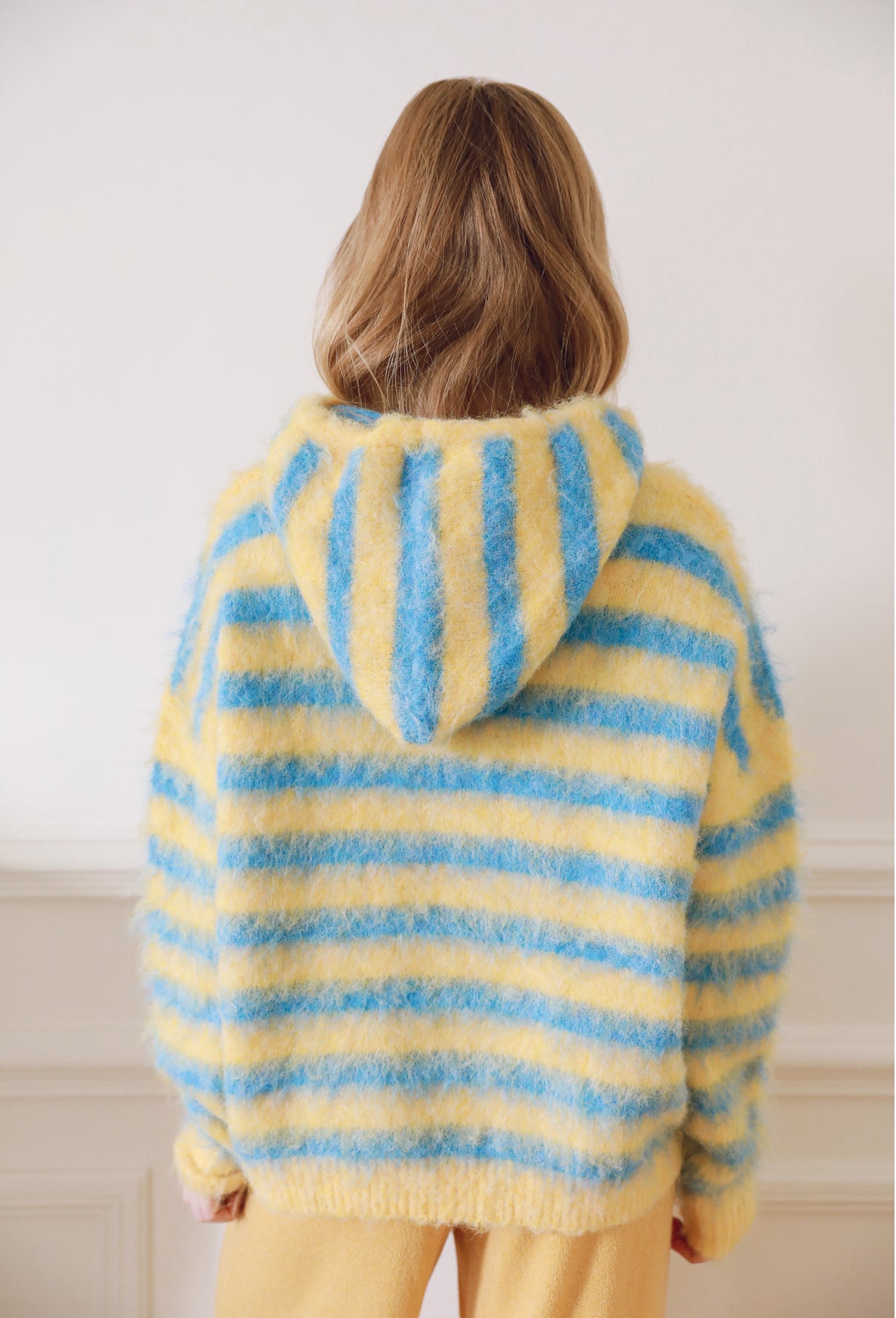 Pull à capuche LUTIN Jaune et Bleu