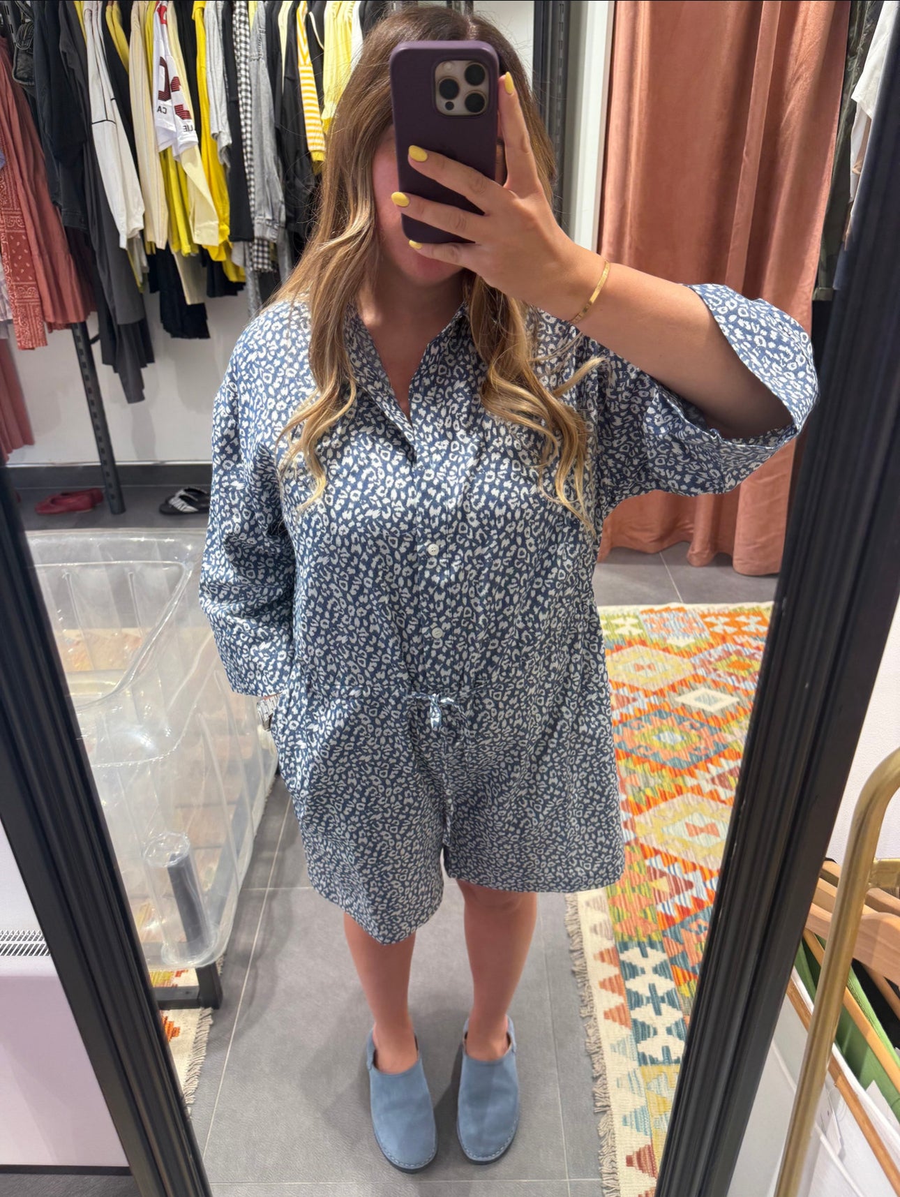 Combishort PRINT Bleu