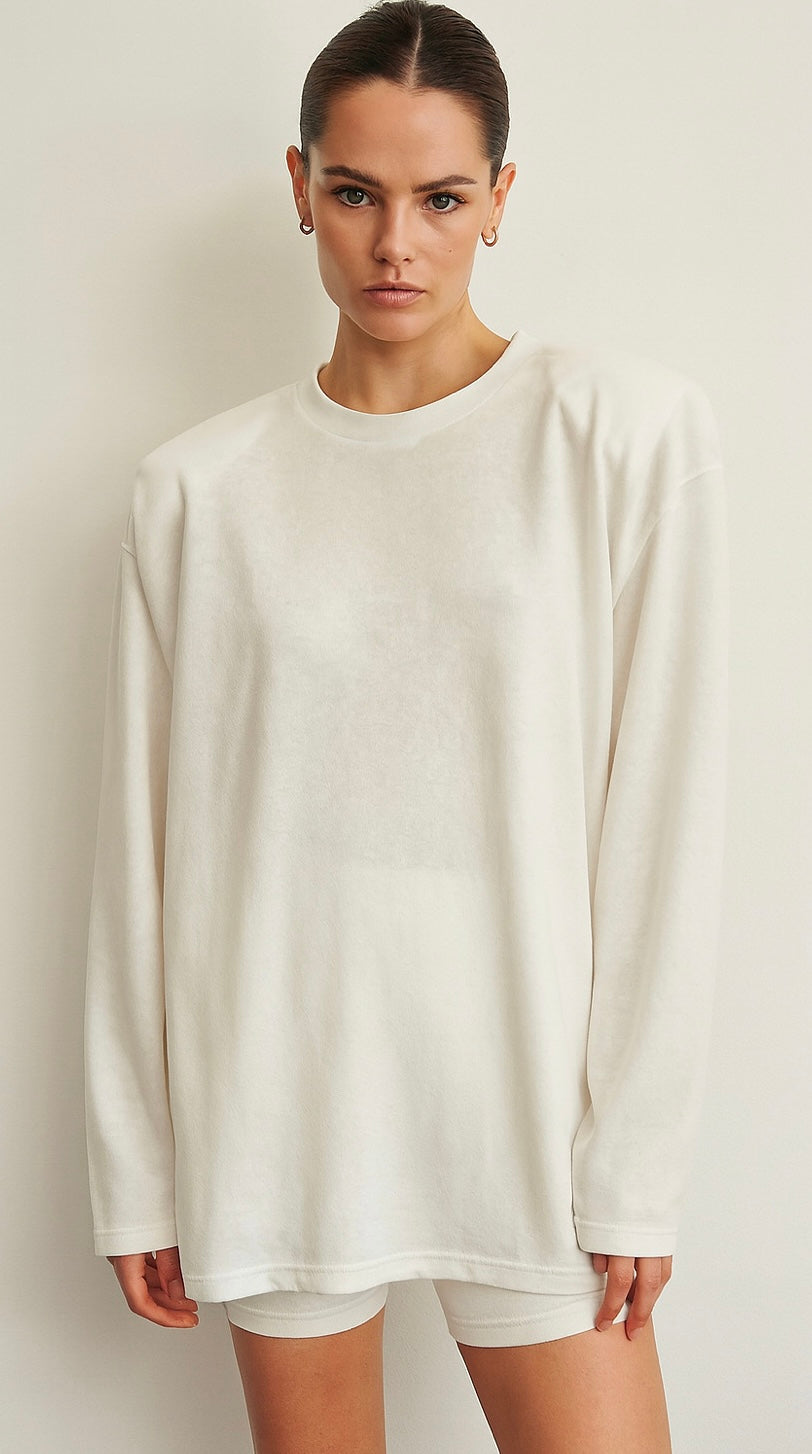 Top EPAULETTES Blanc