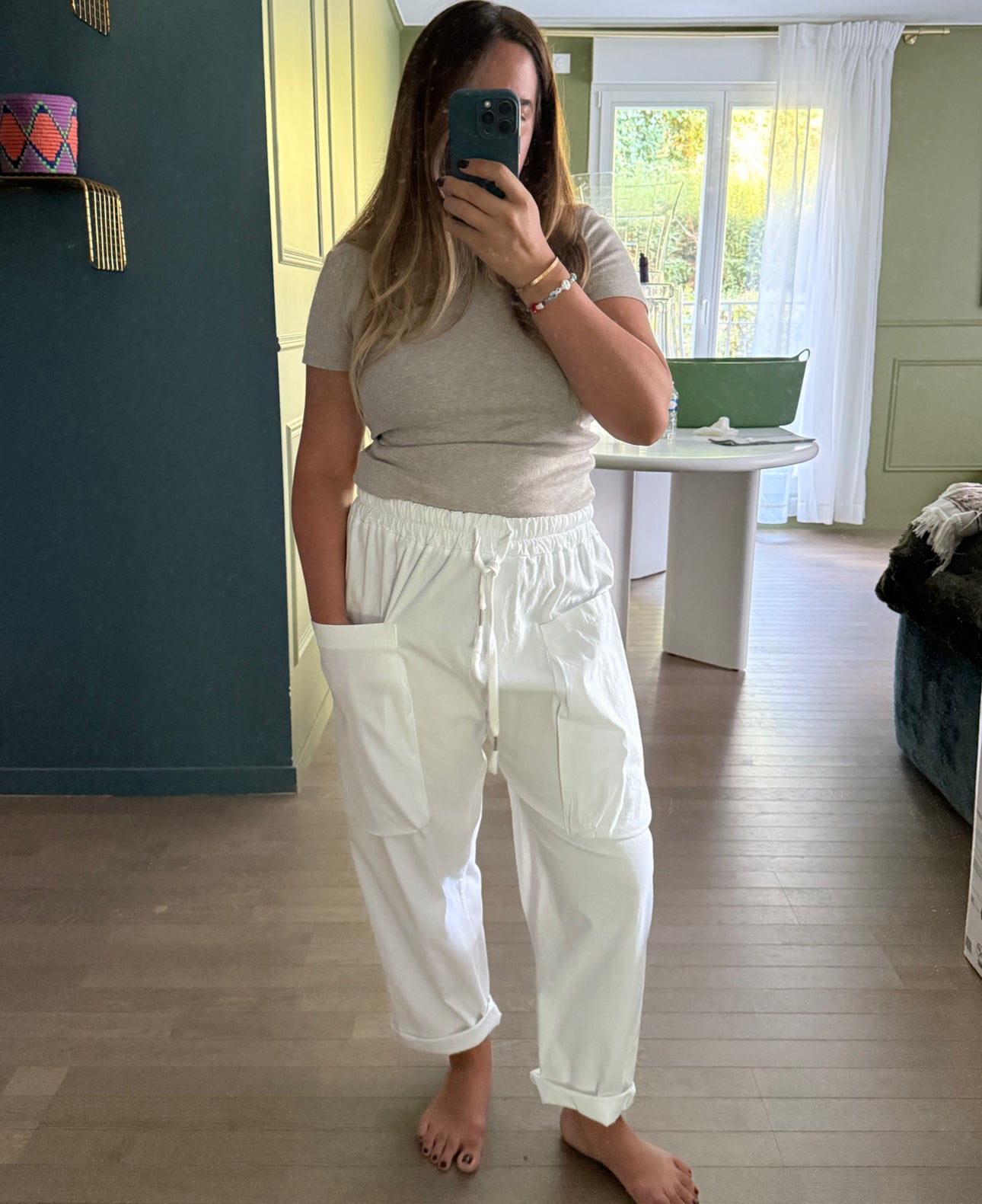 Pantalon CARGO FLUIDE Blanc
