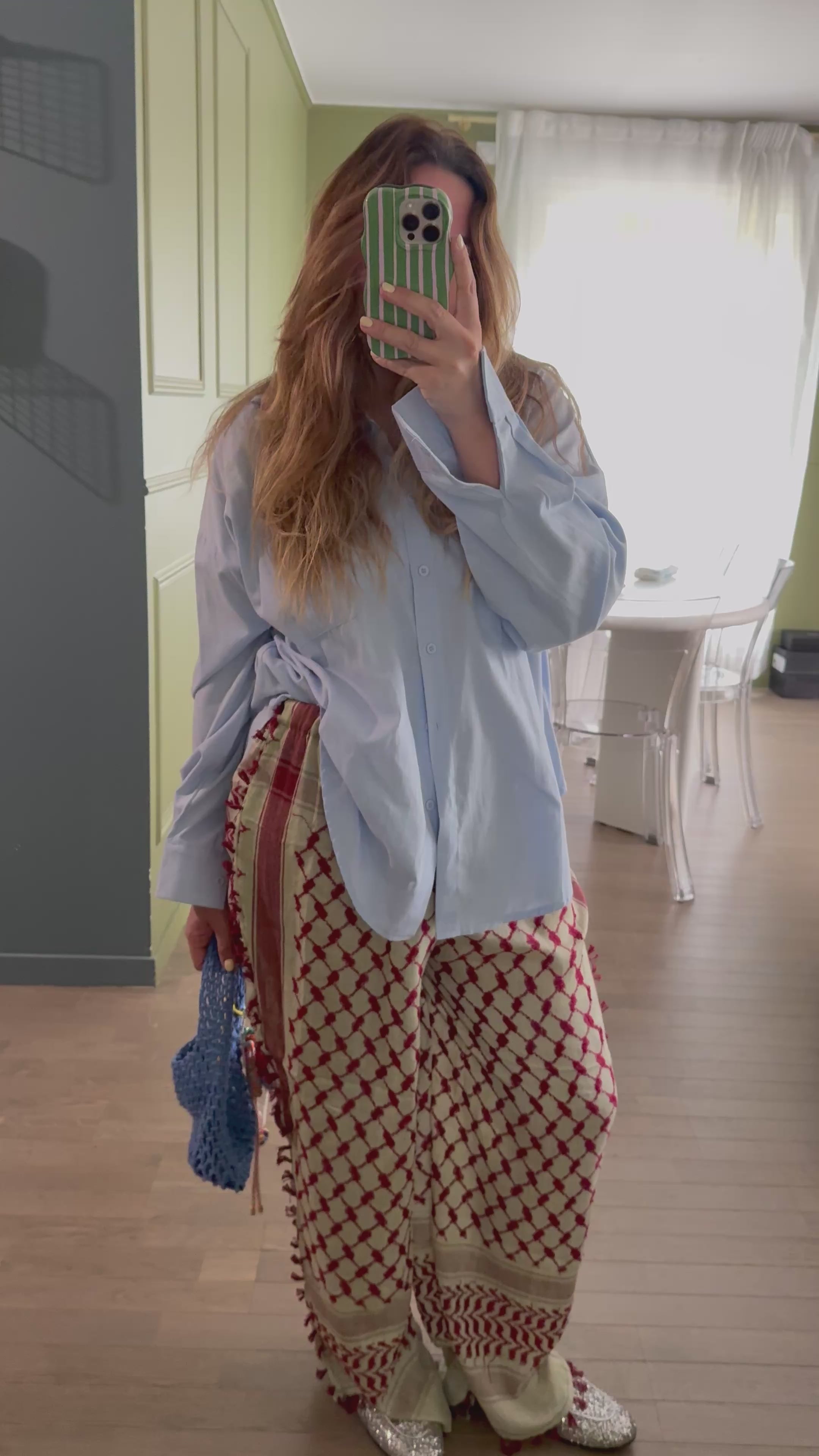 Limited Édition PANTALON KEFFIEH Bordeaux