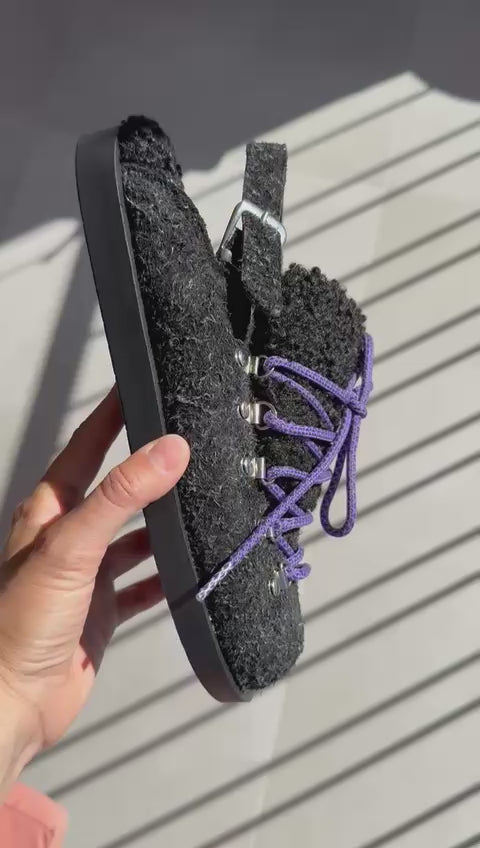 Mules ZAMKOVA Fourrure Noir