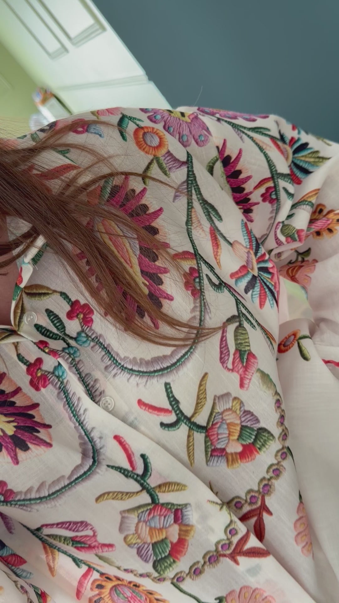 Ensemble écru brodé